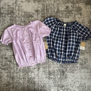 Two!! THERE ABOUTS Girls Classic Boxy Button Shirt Top Size Large 14
